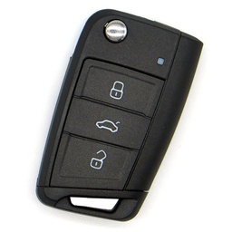 [SE101TE09-OE] FLIP REMOTE KEY WITH 3 BUTTONS FOR SEAT LEON, IBIZA AND MII ID88 MEGAMOS AES (575959752AH) KEYLESS MQB - GENUINE