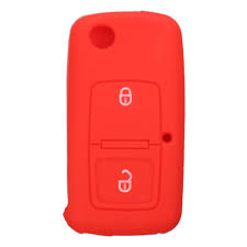 [VWFS2B-R] VOLKSWAGEN 2 BUTTONS REMOTE SILICONE CASE - RED