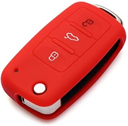 [VWFS-R] VOLKSWAGEN 3 BUTTONS REMOTE SILICONE CASE - RED