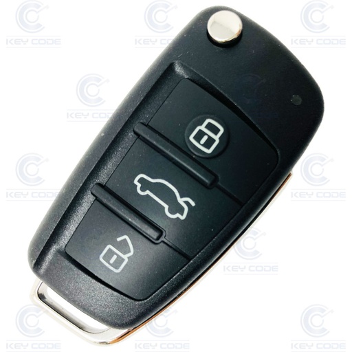 [AU100TE06-OE] MANDO PLEGABLE AUDI A4/RS4 DE 3 BOTONES 433 MHZ (8E0837220Q) - ORIGINAL 